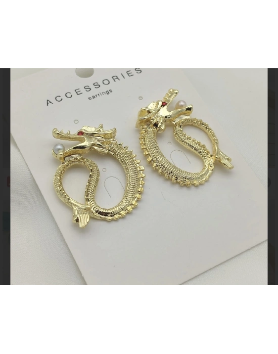 Tasarım İnci Detay Figür Küpe