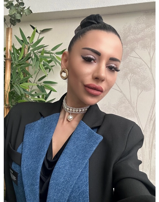 Tasarım İncili Choker Kolye