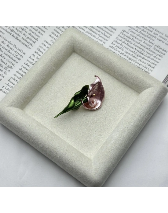 Tasarım Lale Model Broş Mineli