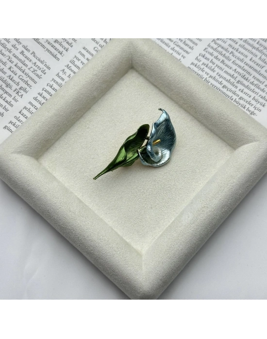 Tasarım Lale Model Broş Mineli