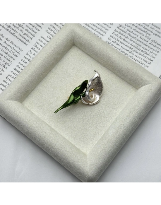 Tasarım Lale Model Broş Mineli