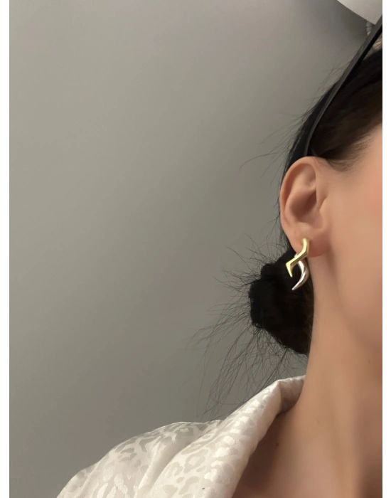 Tasarım MNG Küpe Çift Renkli Küpe