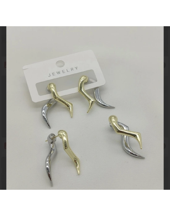 Tasarım MNG Küpe Çift Renkli Küpe