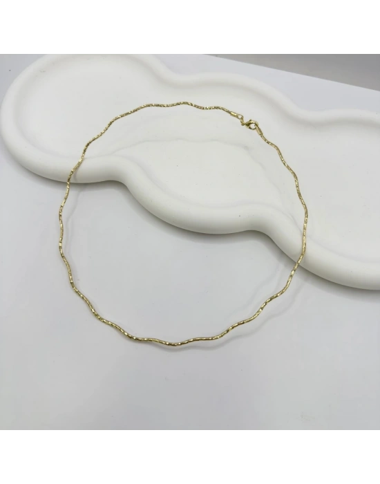 Tasarım Pırıltı Choker Kolye