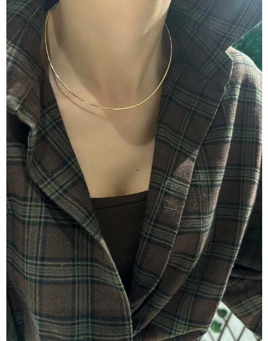 Tasarım Pırıltı Choker Kolye