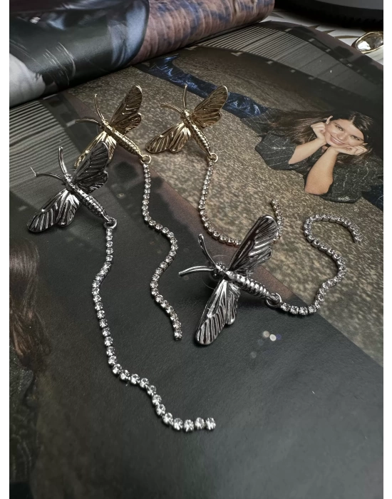 Tasarım Su Yolu Kelebek Küpe