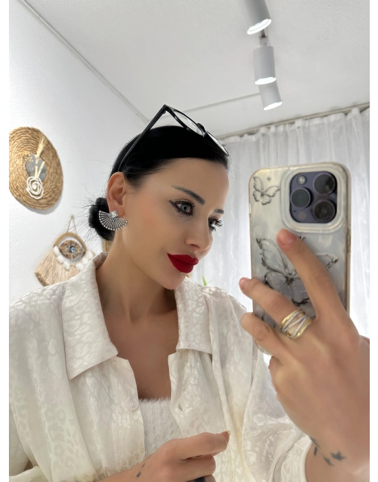 Tasarım Vintage Taşlı Küpe