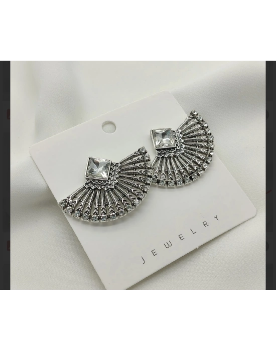 Tasarım Vintage Taşlı Küpe