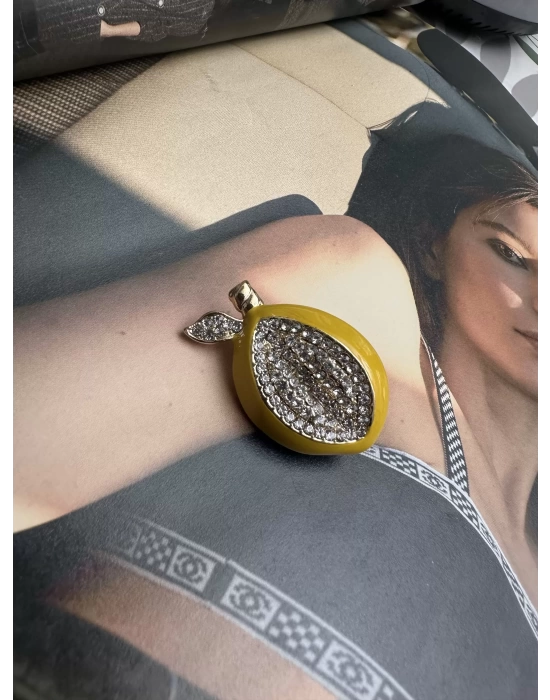 Taşlı Yellow Broş