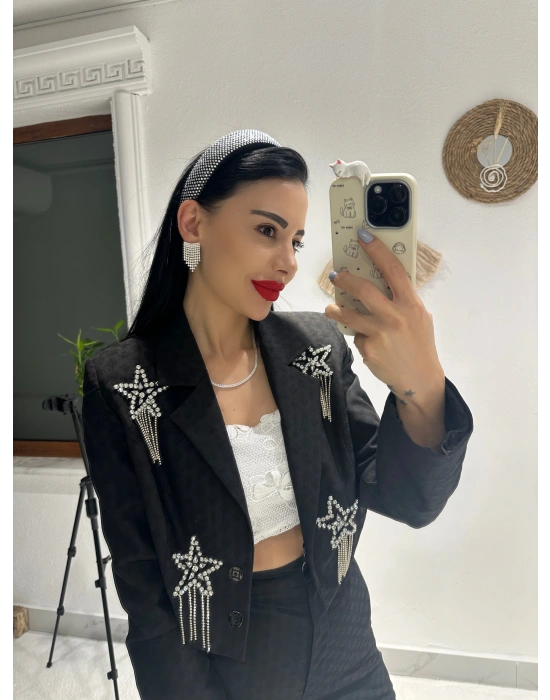 Üçgen Tasarım Su Yolu Detay Küpe