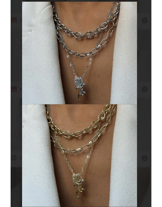 Üçlü Tasarım Kolye Özel Seri