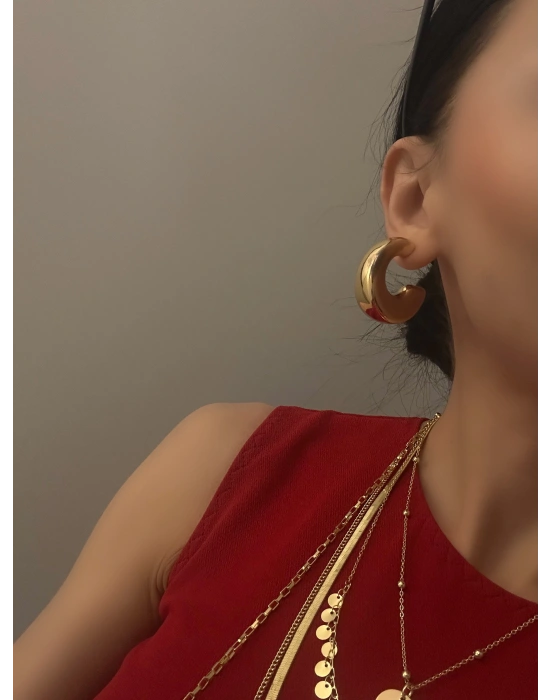 Yassı Tasarım MNG Halka Küpe