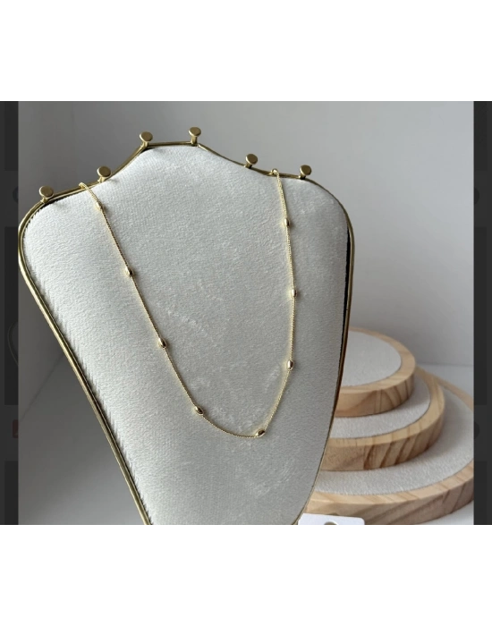 Yasssı Top Detay Zincir Kolye