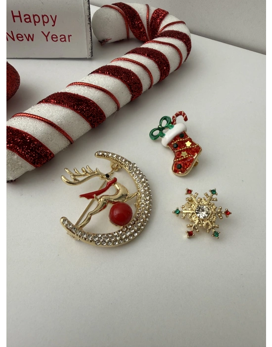Yeni Yıl Konsept Broş Set