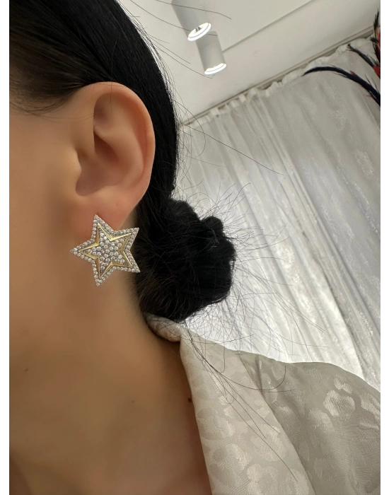 Yıldız Charm Altın Kaplama Küpe