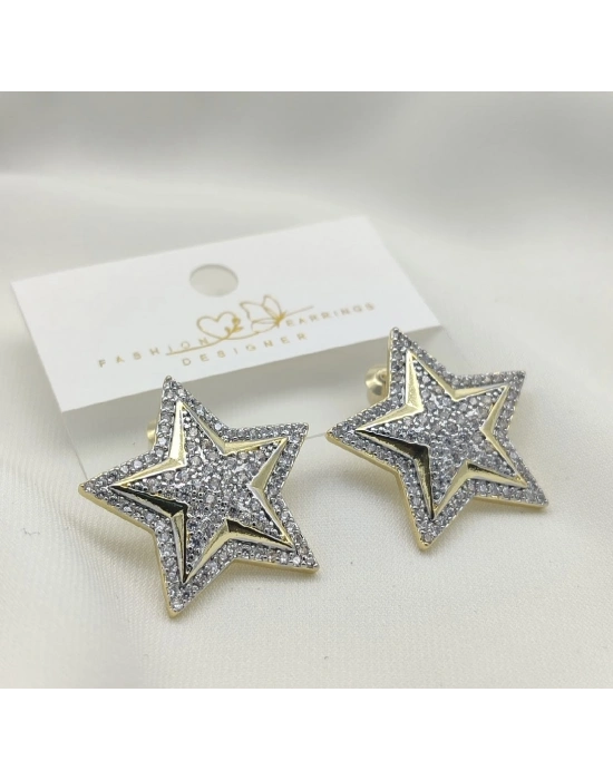 Yıldız Charm Altın Kaplama Küpe