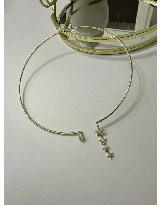 Yıldızlı Tasarım Choker kolye