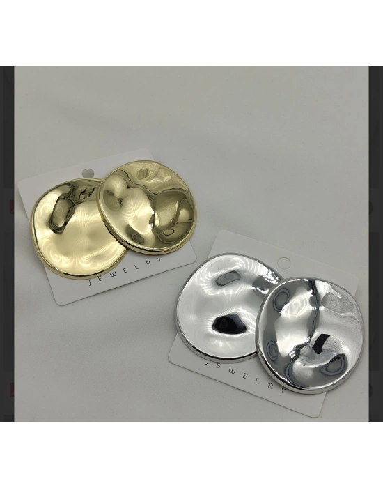 Yuvarlak Tasarım Plaka Küpe