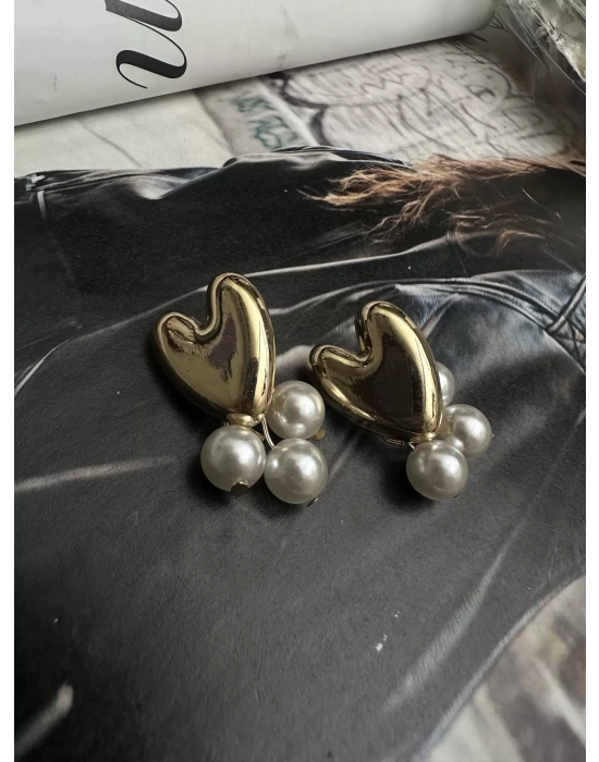 ZrA Model Kalp İnci Küpe