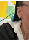 14K Kaplama Yılan Küpe