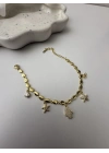 Altın Kaplama Charm Sallantılı Bileklik