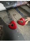 Kalp Tasarım Halka Küpe