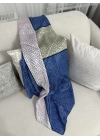 Mavi Geo Şal Fular 90*90