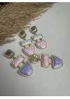 Pastel Ton Tasarım Küpe
