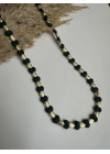 Siyah Gold Taş Kolye