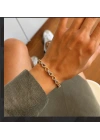 Taşlı 14K Kaplama Bileklik