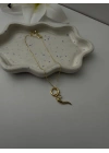 Taşlı Biber Kolye Gold