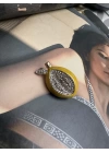 Taşlı Yellow Broş