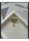 Zirkon Taş Sallantılı Broş