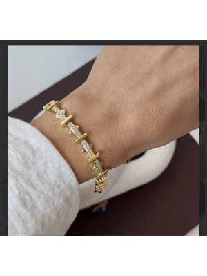 14 K Kaplama Taşlı Bileklik
