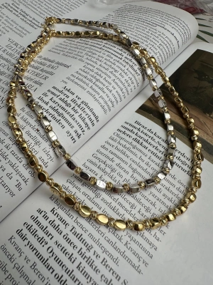 Dorika Boncuk Geçişli Özel Seri Kolye