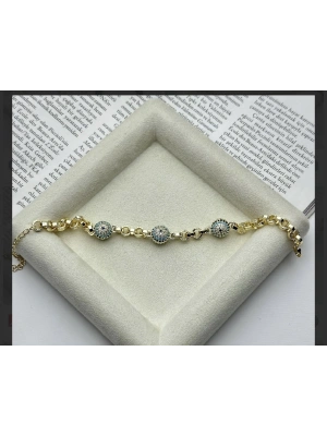 Altın Kaplama Nazarlı Bileklik