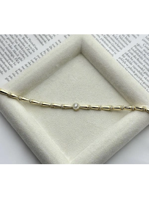 Altın Kaplama Taşlı Bileklik