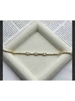 Altın Kaplama Göz Detay Bileklik