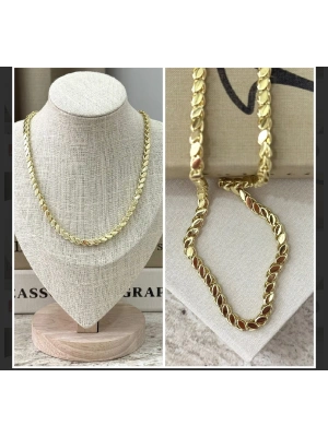 45Cm Altın Kaplama Arpa Zincir Kolye