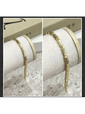 Basic Altın Kaplama Tasarım Vip Bileklik