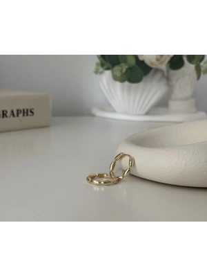 Basic Altım Kaplama Halka Küpe