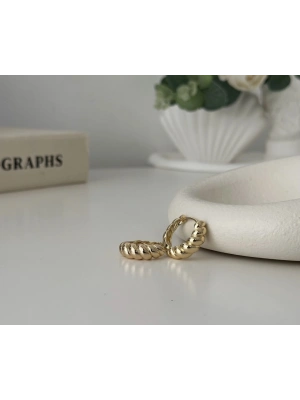 Burgu Altın Kaplama Halka Küpe