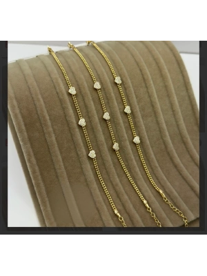 Altın Kaplama Kalp Bileklik