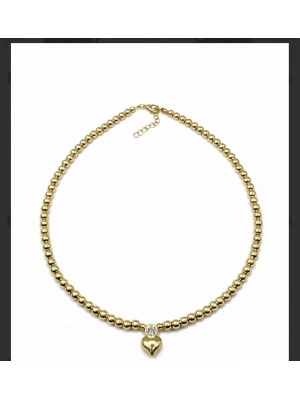 Gold Tasarım Taşlı Kolye