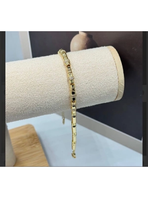 Özel Seri Altın Kaplama Zirkon Taşlı Bileklik