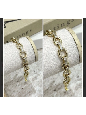 Altın Kaplama Klasik Kuyumcu Tasarımı Bileklik