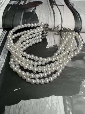 6Sıra Choker İnci Tasarım Kolye