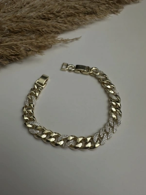 Altın Kaplama 14K Ayar Taşlı Tasarım Künye