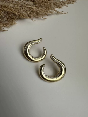 Altın Kaplama Asimetrik Küpe