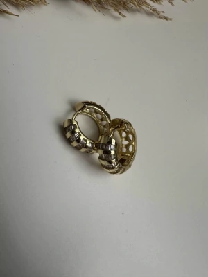 Altın Kaplama Baget Taşlı 14K Halka Küpe